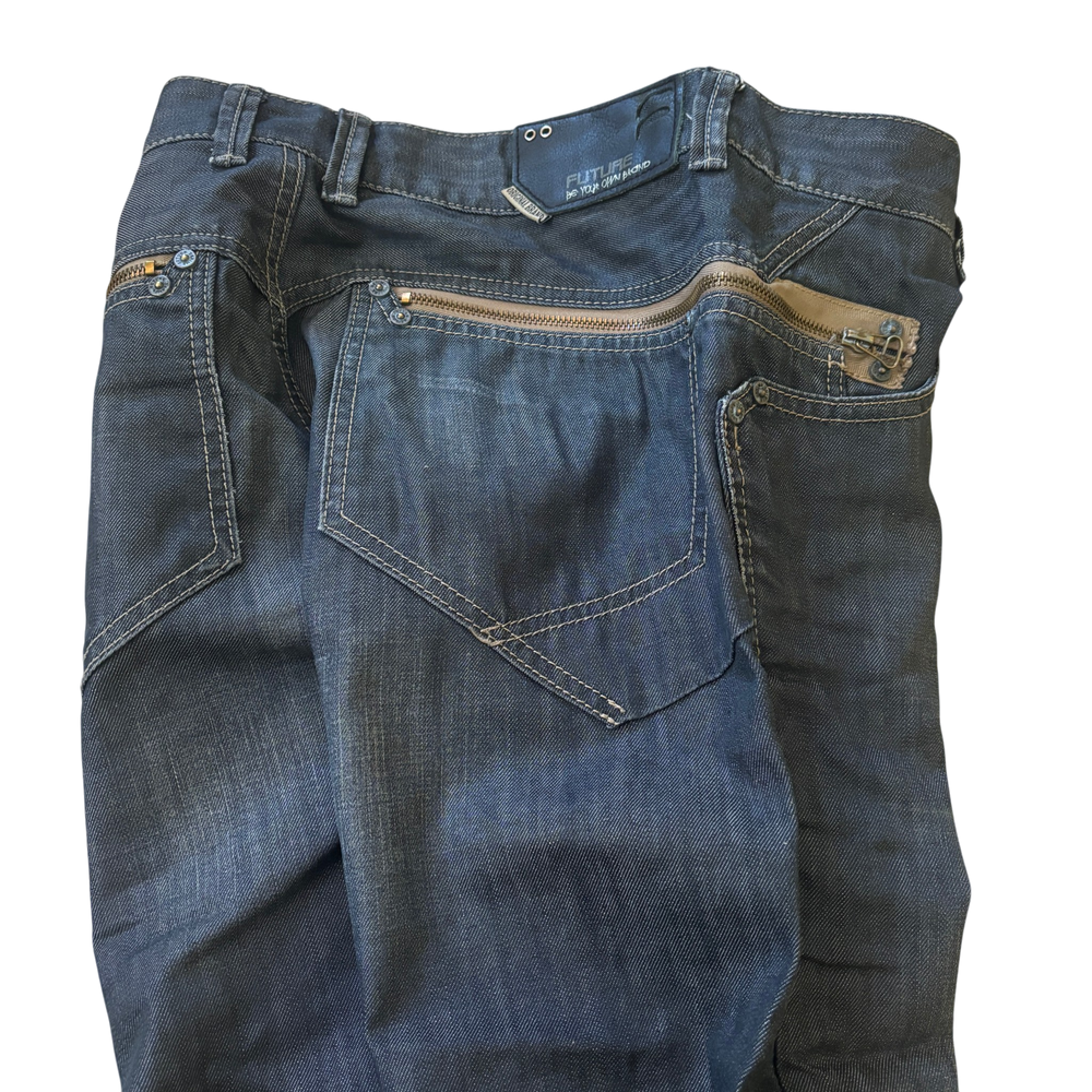 Future Dark Gray Vintage Zipped Pocket Jeans 8