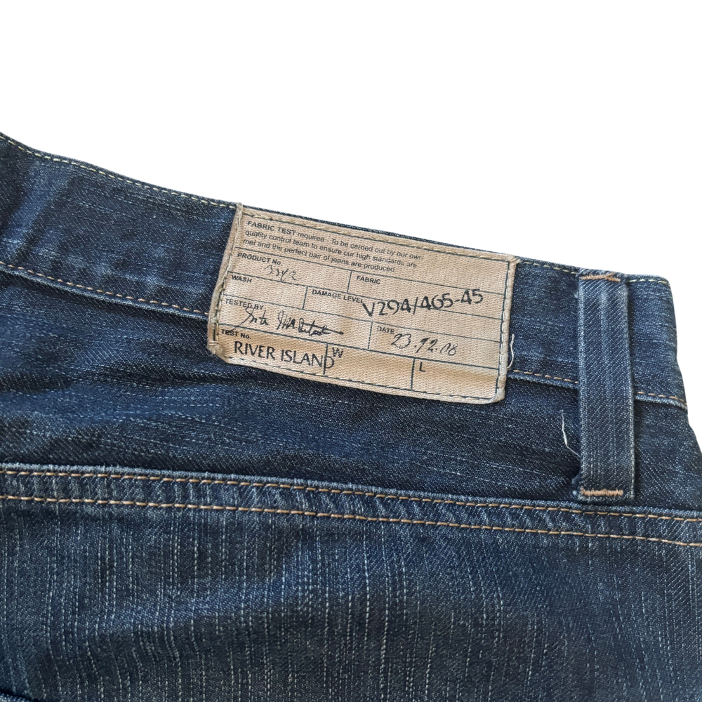 River Island Dark Blue Wideleg Flared Jeans 3