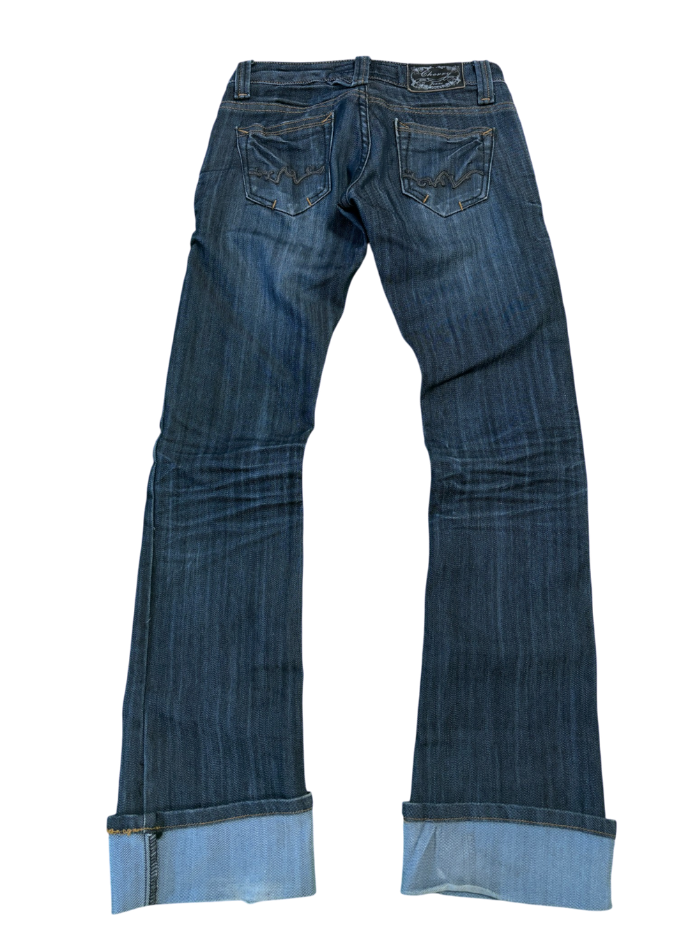 Cherry Dark Blue Bootcut Retro Jeans 1