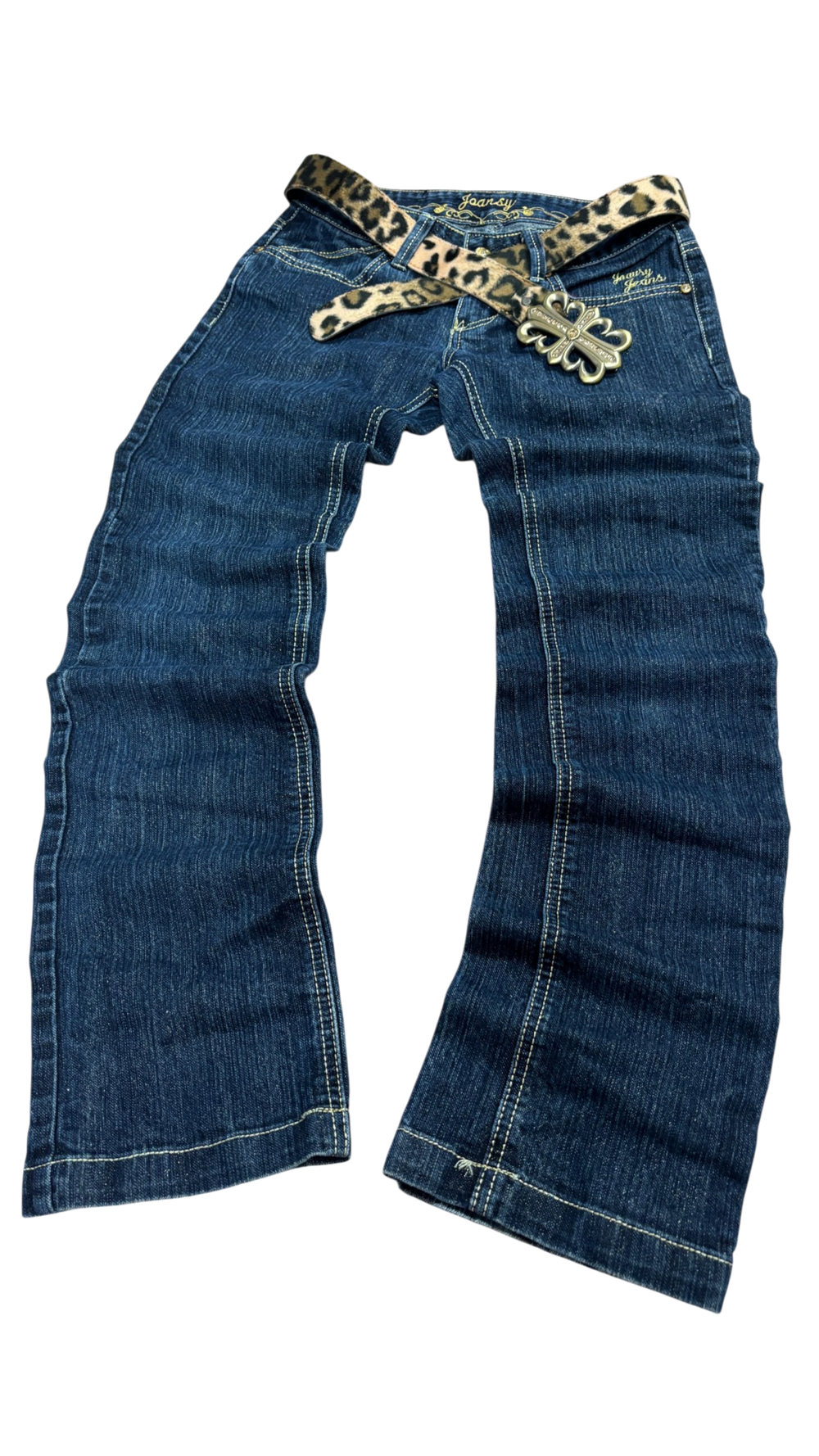 Joansy Dark Blue Golden Stitch Jeans 1