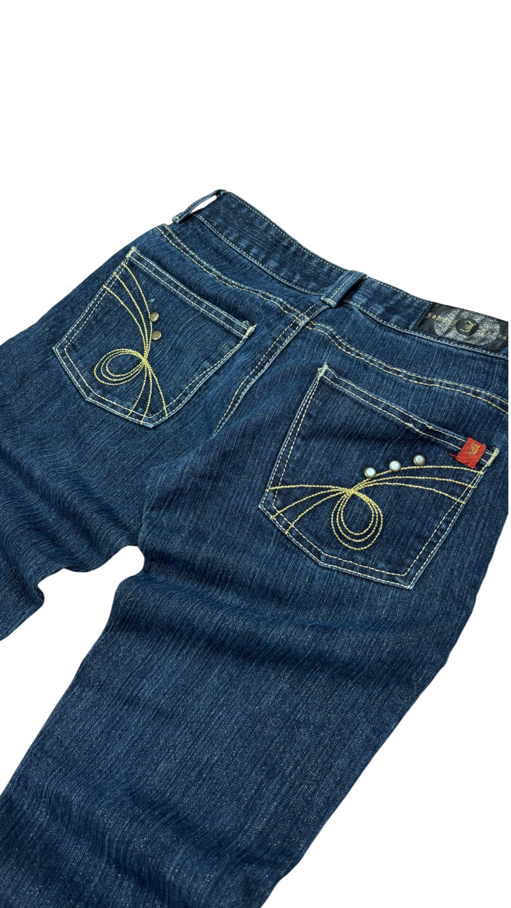 Joansy Dark Blue Golden Stitch Jeans 4