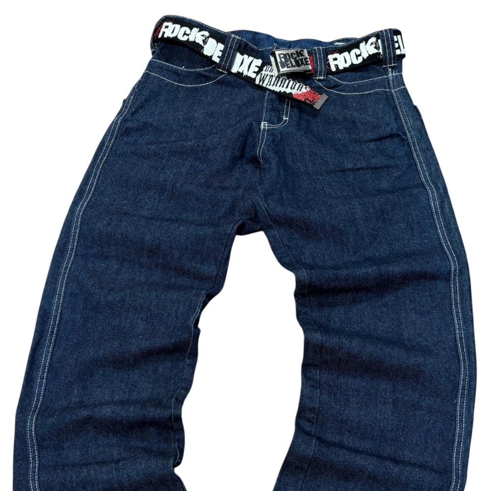 USA Jeans Deep Blue Embroidery Pocket Jeans 9