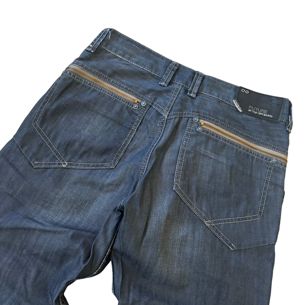 Future Dark Gray Vintage Zipped Pocket Jeans 2