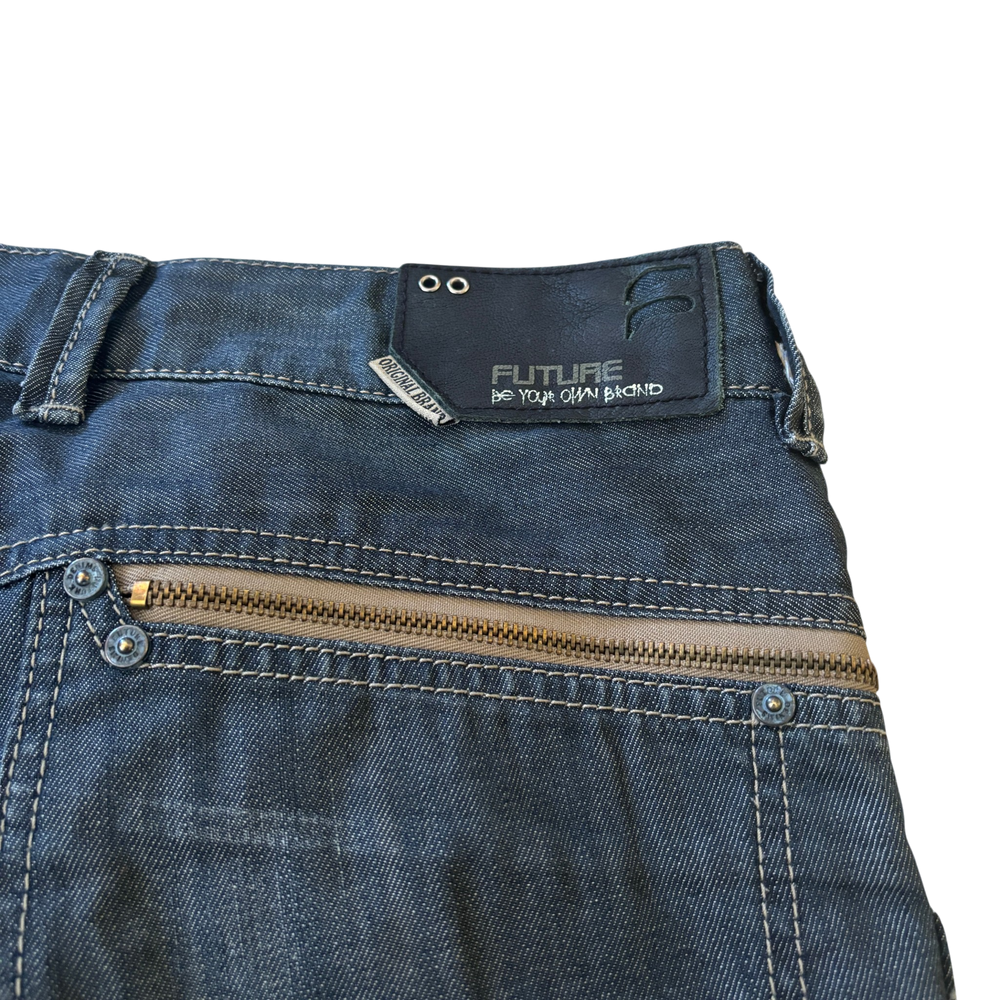 Future Dark Gray Vintage Zipped Pocket Jeans 3