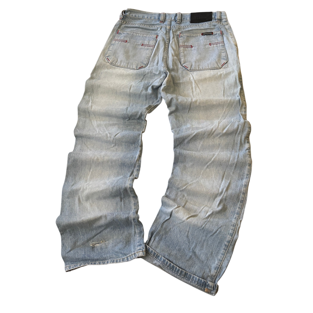 Integral Light Blue Baggy Bootcut Jeans 1