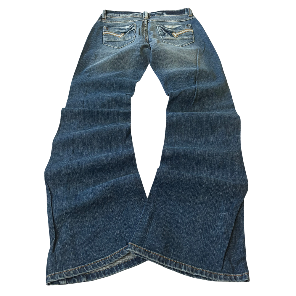 Promod Washed Flare Light Blue Detailed Jeans 1