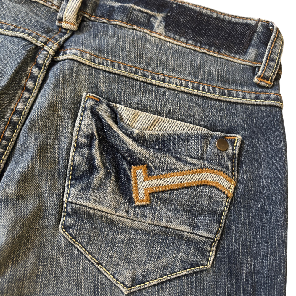 Promod Washed Flare Light Blue Detailed Jeans 3