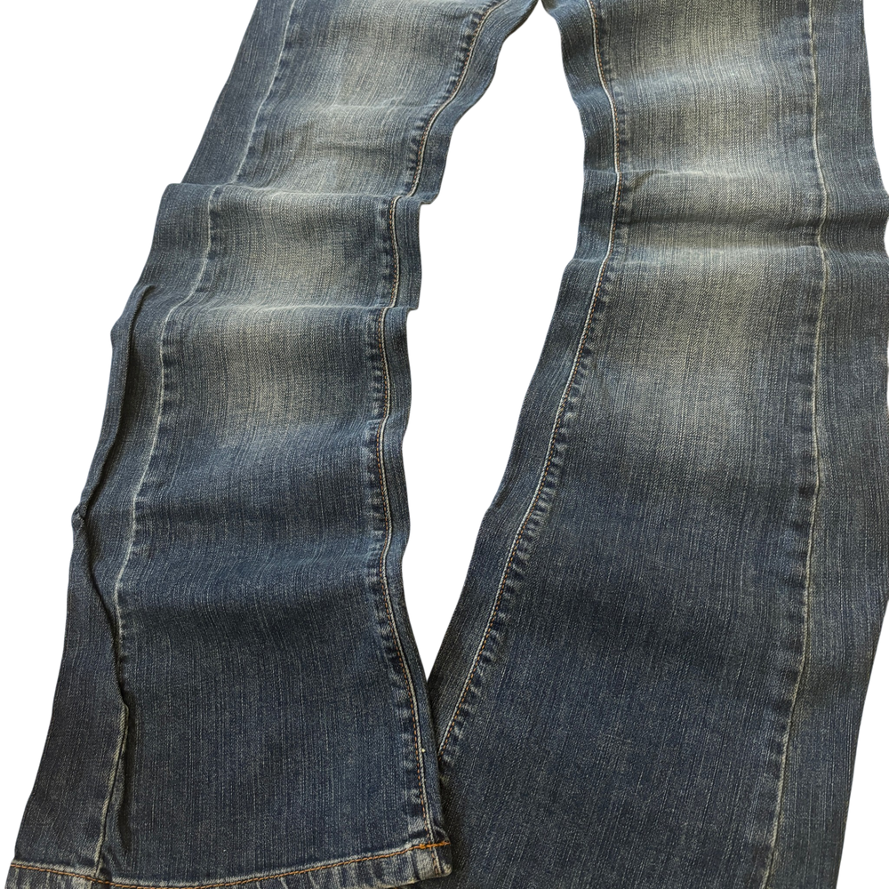 Promod Washed Flare Light Blue Detailed Jeans 5