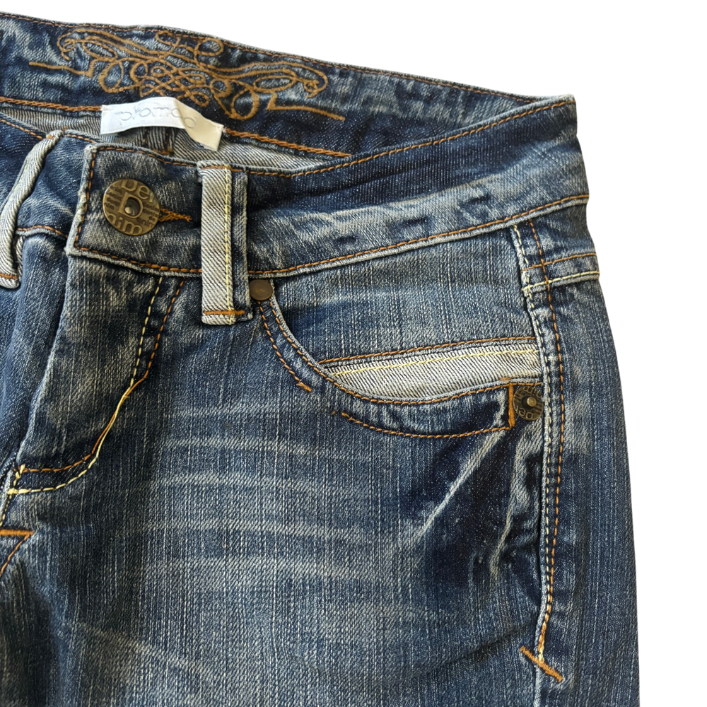 Promod Washed Flare Light Blue Detailed Jeans 8