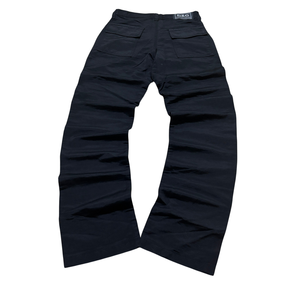 Dolce & Gabbana Deep Black Baggy Pants XL 2