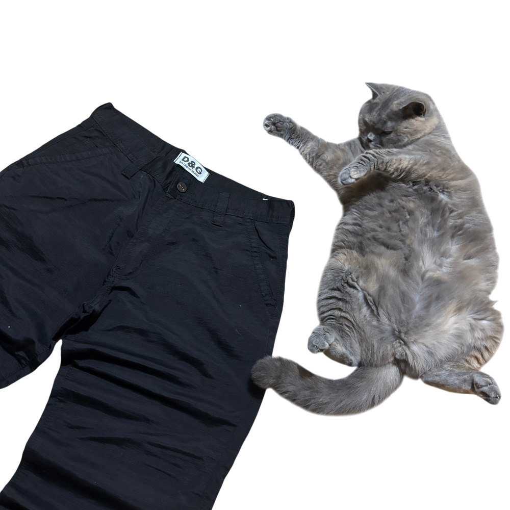 Dolce & Gabbana Deep Black Baggy Pants XL 1