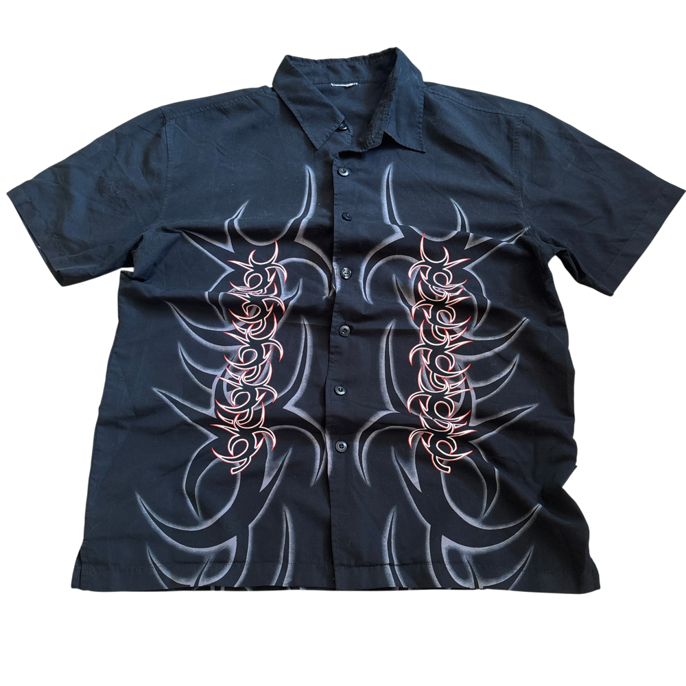 Fishbone Ninja Button Up Shirt 1