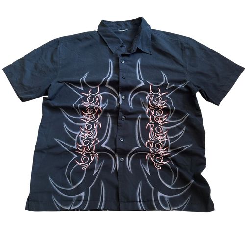 Fishbone Ninja Button Up Shirt