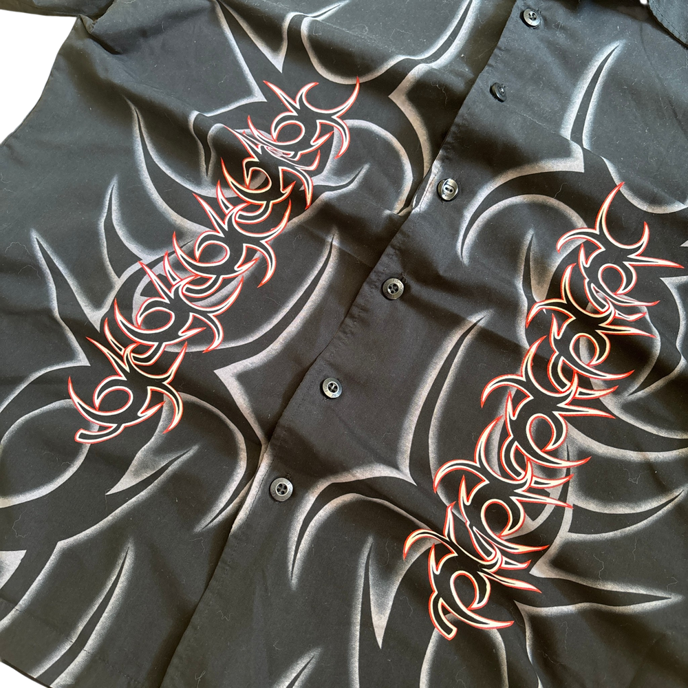 Fishbone Ninja Button Up Shirt 2