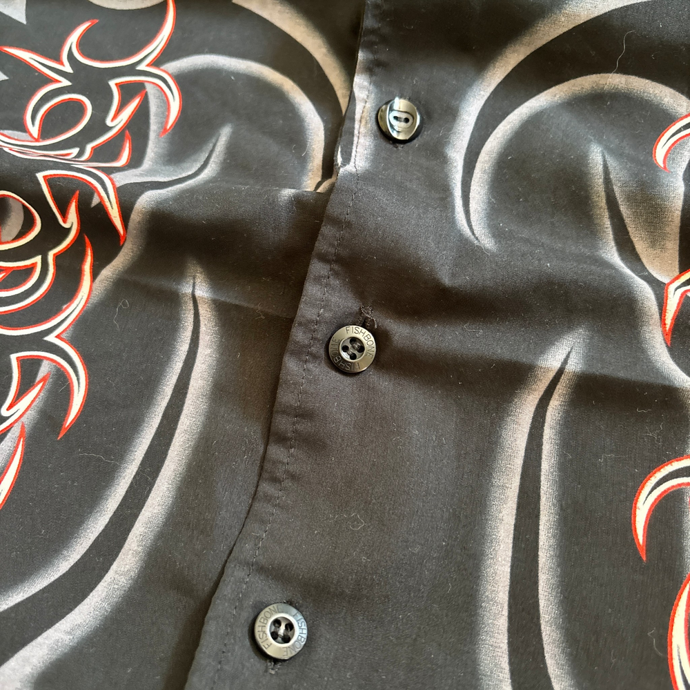 Fishbone Ninja Button Up Shirt 4