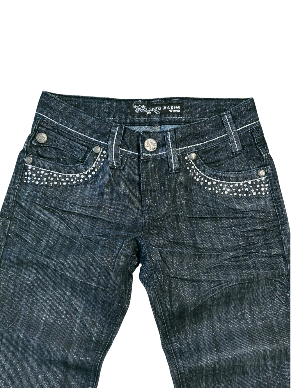 Madoc Crystal Dark Blue Y2K Jeans 1