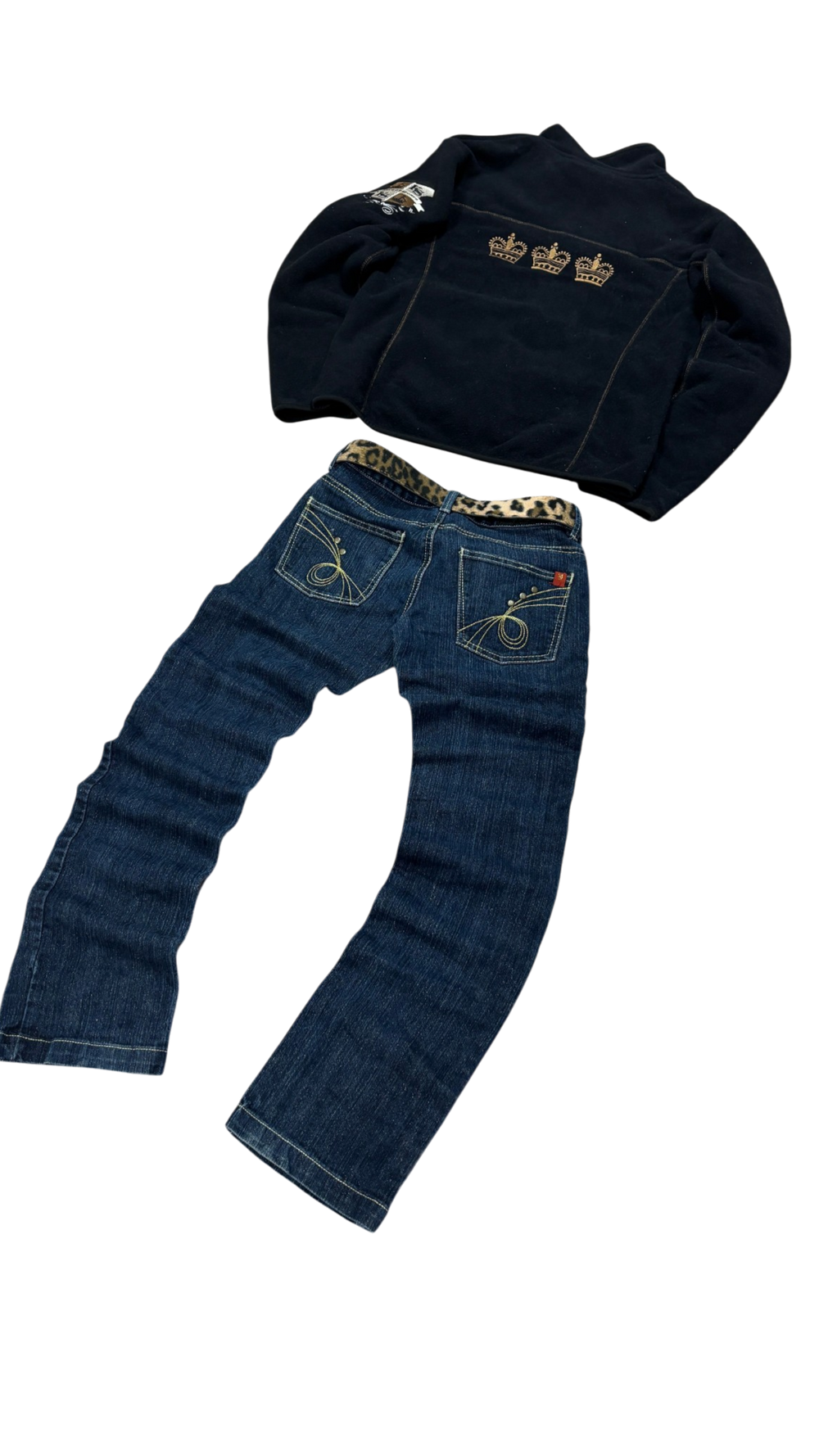 Joansy Dark Blue Golden Stitch Jeans 5