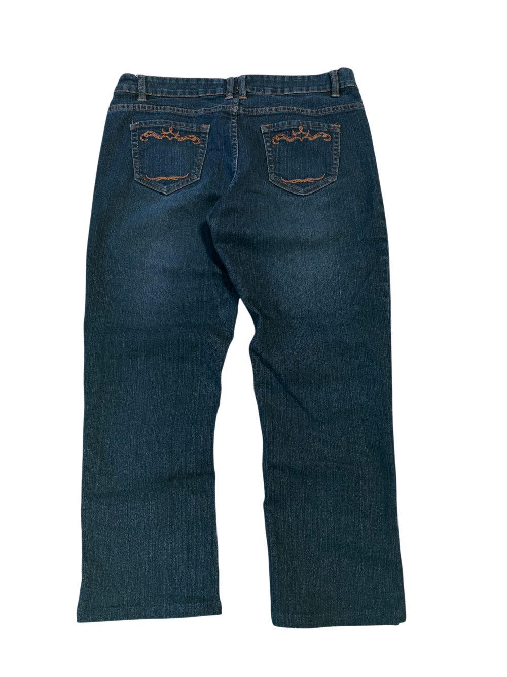 Dark Blue Y2K Orange Pocket Jeans 2
