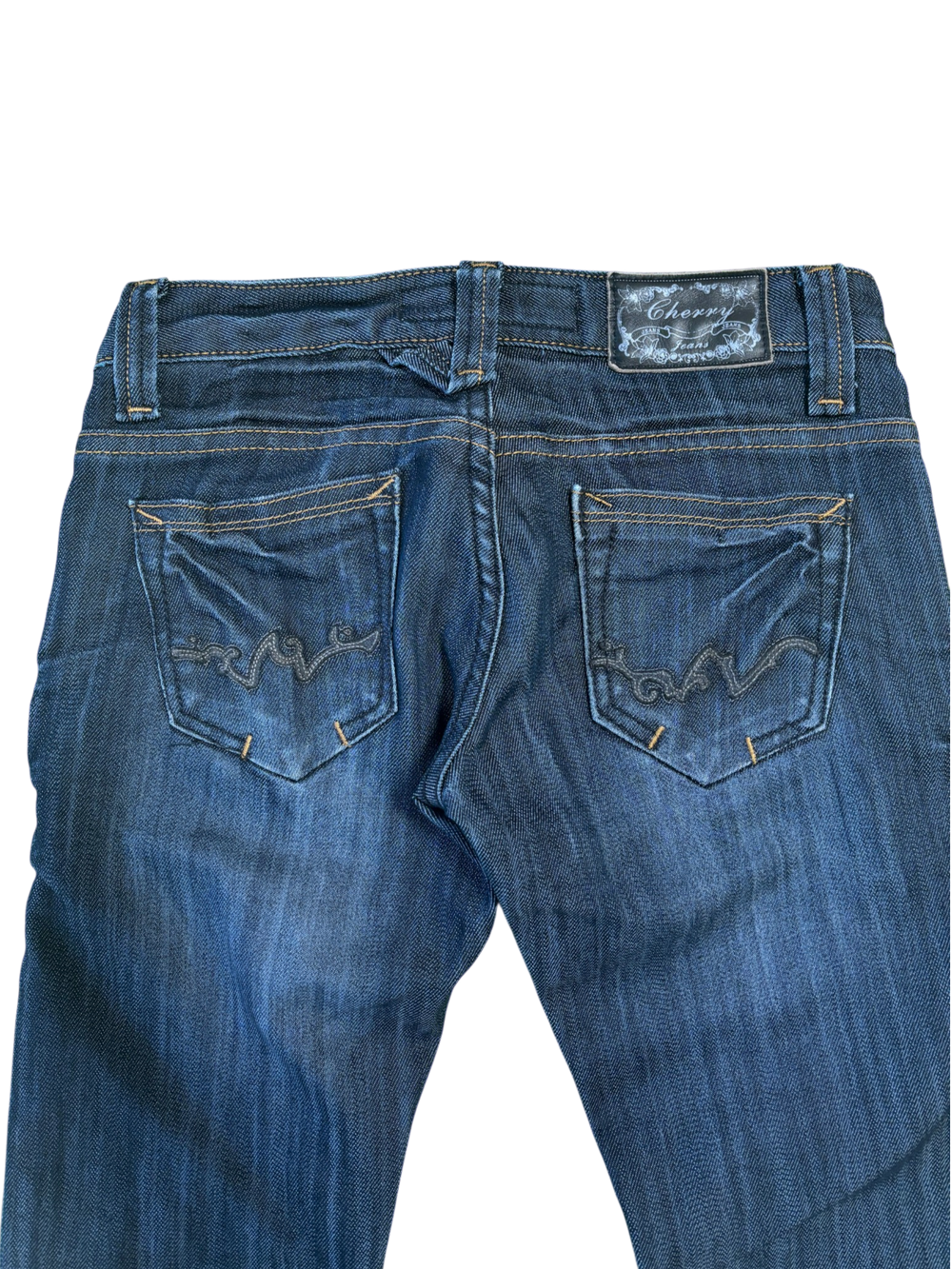 Cherry Dark Blue Bootcut Retro Jeans 2