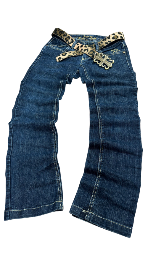 Joansy Dark Blue Golden Stitch Jeans