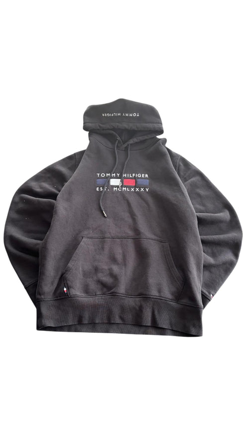 Черен суичър с качулка на Tommy Hilfiger