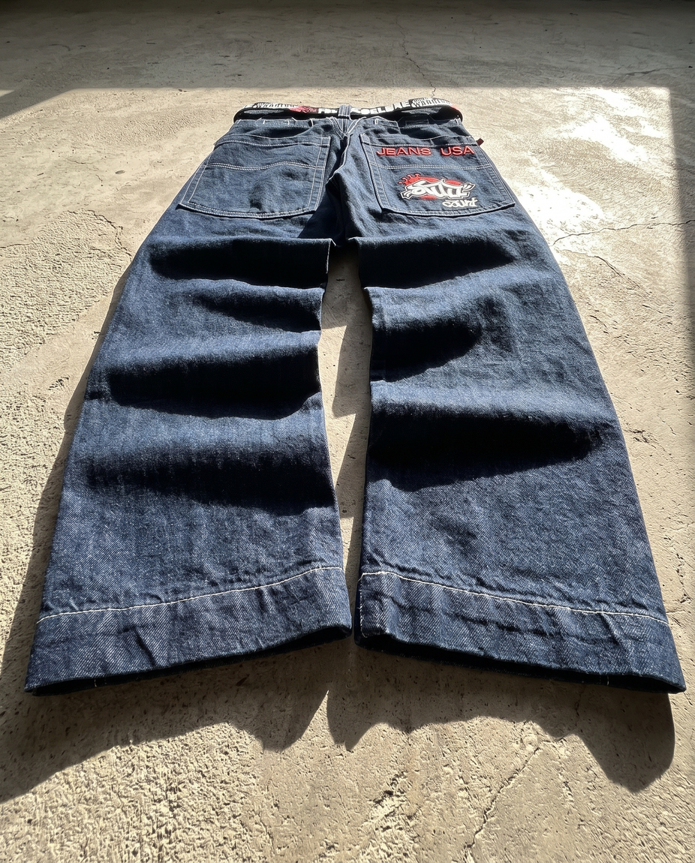 USA Jeans Deep Blue Embroidery Pocket Jeans 5